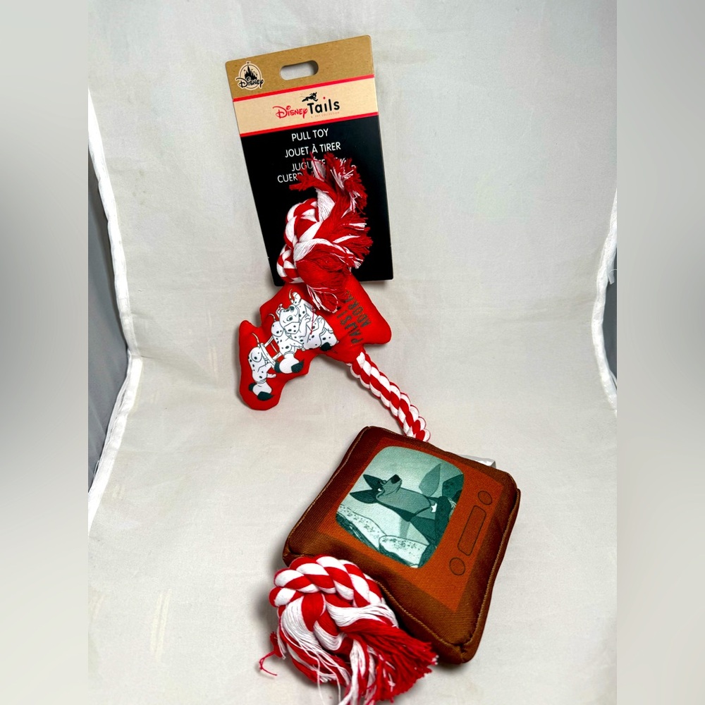 Disney Park Tails Pull Rope Pet Toy Dalmations Pawsitively Adorable Plus 14"